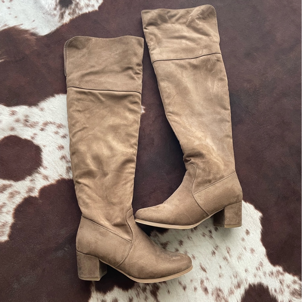 Suede over the knee boots!